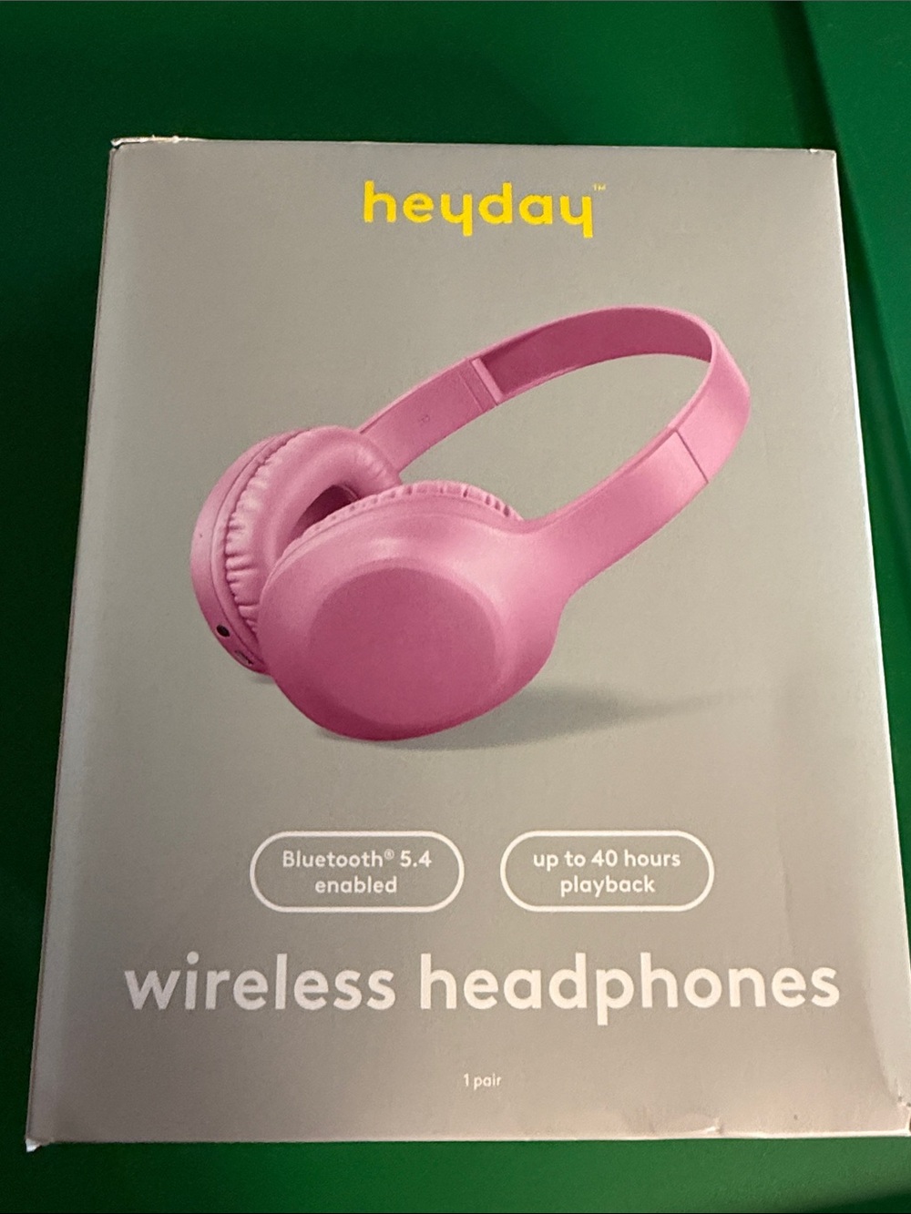 heyday Pink Over-Ear Wireless Headphones